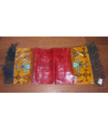 Vintage Taureg Leather African Art Work Hand Made Cover w Tassels - $80.18