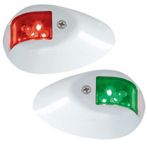Perko LED Side Lights - Red/Green - 12V - White Epoxy Coated Housing - £164.86 GBP