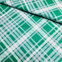Snuggle Flannel Fabric Plaid Green Gray White Plaid Joann 100% Cotton 67” long - £14.86 GBP