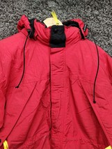 VTG Marlboro Country Store Down Puffer Jacket Adult Large Red Hooded Parka - £74.43 GBP