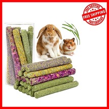 Nutritious 32-Piece Timothy Hay Stick Set for Rabbits, Guinea Pigs, Hams... - $335.04 MXN