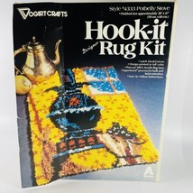 Latch Hook Vogart Crafts Hook-it VTG Designer Rug Kit Potbelly Stove Dog  #4333 - $17.59