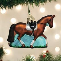 Old World Christmas Dressage Horse Glass Ornament FREE BOX 12555 New - $22.98