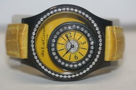 deLaCour &quot;Liberata Limited Edition&quot; Diamond Watch Black/Yellow Stainless Steel - £4,513.96 GBP