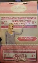 It's A Baby Girl! - Pink Personalized Giant Banner Kit - Over 5 Ft Wide - New - $8.79