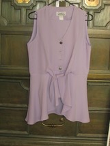 PANTS OUTFIT lavender straight leg, sleeveless top with flair bottom (34)   - £10.25 GBP