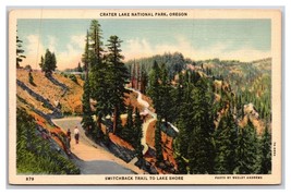 Switchback Trail Crater Lake National Park Oregon OR UNP LInen Postcard N24 - $2.92