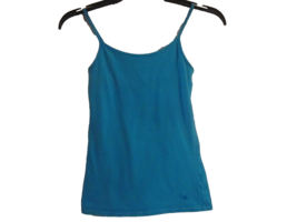 Justice Blue Cami Tank Top Girls Size 10 Strappy Solid Sleeveless - £7.07 GBP