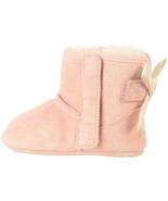 UGG Baby Girl Winter Booties Jesse Bow II Size 4/5 12-18 Months Pink Suede - £27.19 GBP