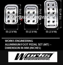 Works Engineering Foot Pedal Pad (Manual) T7 Aluminum Billet Racing Pedal Kit - £96.65 GBP