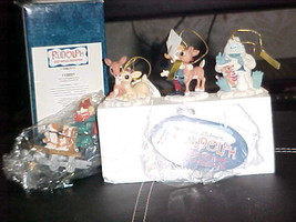 Enesco Rudolph Hanging Ornament 3 Piece Set With Bonus Yukon One MIB 2002 - $84.14