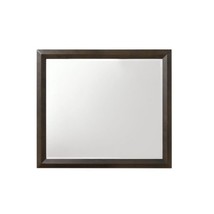 Rich Espresso Finish Wooden Rectangular Beveled Edge Mirror - $3,764.23 MXN