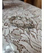 Monet Silver Tone Link Bracelet 7&quot; With Safety Chain, Vintage Jewelry - $434.29 MXN