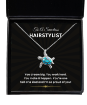 Hairstylist New Job Promotion Necklace Birthday Gifts - Turtle Pendant Jewelry  - £39.78 GBP