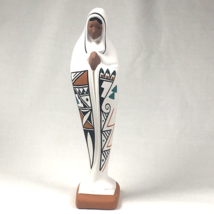 Virgin Mary Figurine Madonna Southwest Hand painted Signed 9&quot; Hand Painted - £24.78 GBP