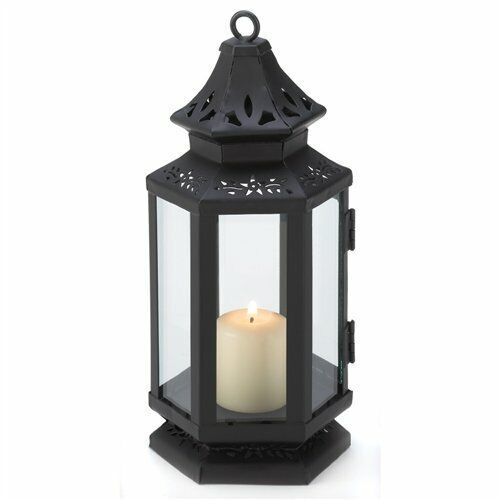 Primary image for Black Metal Stagecoach Candle Lantern