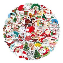 200 Pcs Christmas Stickers Gift Luggage Water Bottle Refrigerator Bike Pvc Skate - £40.07 GBP