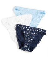 Womens 3 Pack Bikini Panties Lace Trim Cotton Size Medium CHARTER CLUB $... - £7.10 GBP