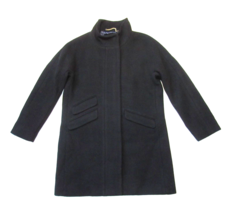 NWT J.Crew Cocoon Coat in Black Italian Stadium-Cloth Wool Jacket 8P - £109.06 GBP