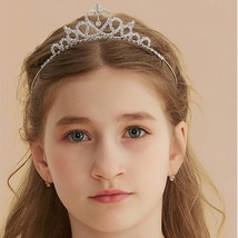Kids Rhinestone Tiara Crown Princess Headband For Girls Birthday Accessories - £23.68 GBP