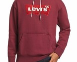 Levi&#39;s Premium Embroidered Batwing Logo-Print Hoodie in Varsity Fig Purp... - $36.97