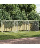 Dog Cage Silver 600 x 200 x 200 cm Galvanised Steel - $886.73 CAD