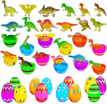  12Pcs Prefilled Easter Eggs Easter Eggs with Toys Inside Mini Dinosaurs E - £17.77 GBP