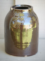 Old Antique Primitive Salt Glazed Stoneware Canning Crock Jug Jar Farm House a - £31.00 GBP