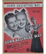 &quot;Down Argentina Way&quot; Don Ameche Betty Grable Carmen Miranda 1940 sheet m... - €7,98 EUR