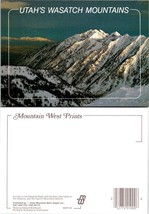 Utah Salt Lake Valley Wasatch Peaks Oquirrh Mountains Vintage Postcard - £7.51 GBP