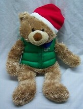 Hallmark Cute &quot;North Pole&quot; Winter Teddy Bear 14&quot; Plush Stuffed Animal Christmas - £14.30 GBP