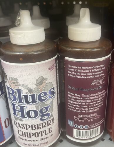 Blue Hog Raspberry Chipotle BBQ Sauce. 2 Pack Bundle With DMC SPOON INCLUDED.  - $69.27
