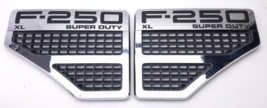 08-10 Ford F250 Super Duty XL Fender Emblem Set Left Right Badge Grille ... - $57.01