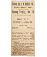 1895 Rescue Hook &amp; Ladder Fire Advertisement Opera House Meeting Victori... - $373.69 MXN