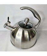 Viking 2.6 qt Stainless Steel Whistling Tea Pot Kettle Satin Finish Quar... - $49.45