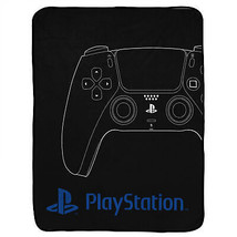 PlayStation PS5 Controller Silk Touch 46x60 Throw Blanket Black - £19.96 GBP