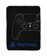 PlayStation PS5 Controller Silk Touch 46x60 Throw Blanket Black - £19.94 GBP