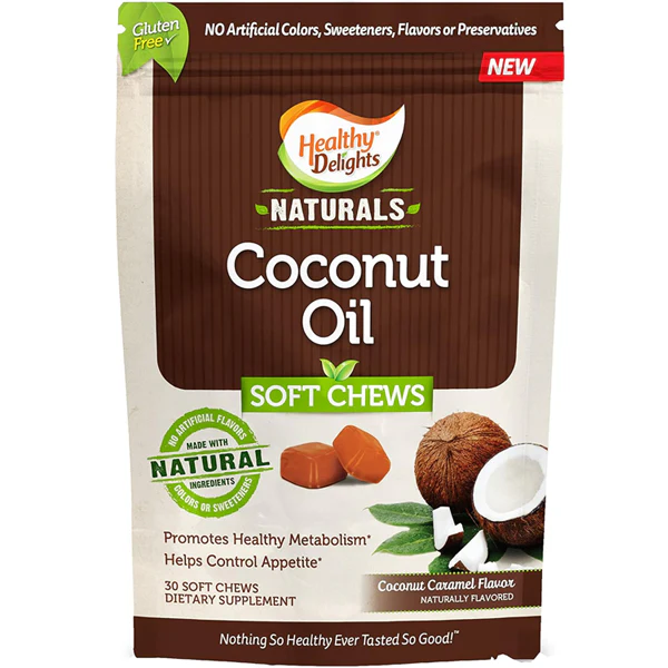 Healthy Delights Naturals Coconut Oil Soft Chews With MCT, Coconut Caram... - $27.42 CAD