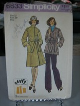 Simplicity 6633 Misses Jiffy Unlined Front Wrap Coats Pattern - Size 12 ... - £8.66 GBP