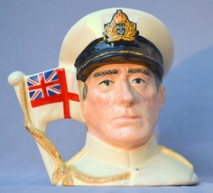 Royal Doulton D6851 Small Character Jug Earl Mountbatten 1990 Ltd. Edition 9500 - £21.30 GBP