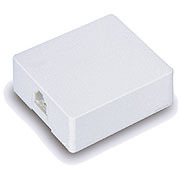 tec30v e133377 telephone white jack boxm 4 conductor modular surface mount - $2.70