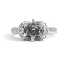Shane Co Diamond Engagement Ring Setting Mounting 14K White Gold, 5.27 Grams - £1,035.16 GBP
