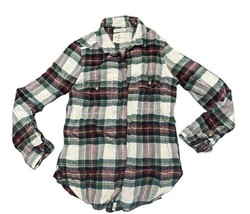 American Eagle Women’s Plaid Button Up Long Sleeve Shirt Size Small SO S... - £9.75 GBP