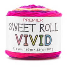 Premier Sweet Roll Vivid Yarn It&#39;s Electric Pack of 1 Skein - $23.37