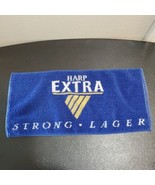 Authentic British Harp Extra Strong Lager Dark Blue Bar Towel 17.5&quot; x 8&quot; - $33.08 CAD