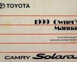 1999 Toyota Camry Solara Owners Manual Set [Unknown Binding] Toyota - $48.99