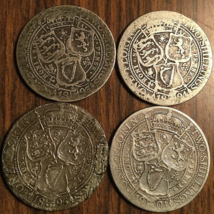 1893 1894 1895 1901 Lot Of 4 Uk Gb Great Britain Silver Florin Coins - £64.73 GBP