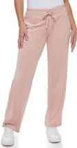 New Calvin Klein Pink Velour Drawstring Waist Wide Leg Pants Size Xl $69 - £40.20 GBP