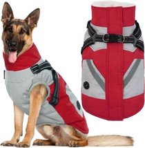 Dog Coats For Large Dogs Winter Waterproof -Red,Xlarge- Zip Up Dog Sweaters For  - £27.77 GBP