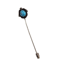 Vintage Samson Kee Turquoise Sterling Silver Stick Pin - £19.46 GBP